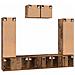 Set mobile TV 7 pcs Legno vecchio 180 x 30 x 120 cm - Foto miniatura 9