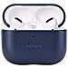 Custodia Per Airpods Pro 3 In Pelle Ultra Elegante Serie Aircase, Blu - Foto miniatura 3