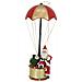 Babbo Natale Con Paracadute Decorazione Addobbo Natalizio Rosso E Oro 60 Cm - Foto miniatura 3