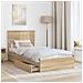 Letto con Contenitore con testiera Rovere Sonoma 90 x 190 cm - Foto miniatura 3