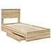 Letto con Contenitore con testiera Rovere Sonoma 90 x 190 cm - Foto miniatura 5