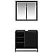 Set di mobili per il bagno 2 pcs Rovere Nero Legno multistrato - Foto miniatura 7