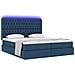 Letto con luci a strisce a LED Blu 200 x 200 cm Tessuto - Foto miniatura 3