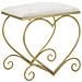Sgabello Heart Crema E Gold - 50 X 37,5 X H 51,5 Cm - Foto miniatura 1