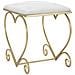 Sgabello Heart Crema E Gold - 50 X 37,5 X H 51,5 Cm - Foto miniatura 3