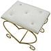 Sgabello Heart Crema E Gold - 50 X 37,5 X H 51,5 Cm - Foto miniatura 4