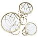 Set Di Tavolini Vkh597-oro-metallo-32x32x71 Cm - Foto miniatura 3