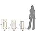 Set Di Tavolini Vkh597-oro-metallo-32x32x71 Cm - Foto miniatura 8