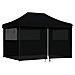 Tenda Party Nero 279 x 410 x 315 cm Tessuto Oxford - Foto miniatura 3