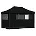 Tenda Party Nero 279 x 410 x 315 cm Tessuto Oxford - Foto miniatura 7
