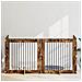 Cancello per cani con supporti 4 pcs Rovere Fumo 100 x 100 cm - Foto miniatura 2