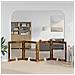 Cancello per cani con supporti 4 pcs Rovere Fumo 100 x 100 cm - Foto miniatura 3