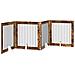 Cancello per cani con supporti 4 pcs Rovere Fumo 100 x 100 cm - Foto miniatura 4