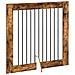 Cancello per cani con supporti 4 pcs Rovere Fumo 100 x 100 cm - Foto miniatura 5