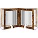 Cancello per cani con supporti 4 pcs Rovere Fumo 100 x 100 cm - Foto miniatura 8