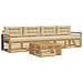Set di divani da esterno con cuscino 5 pcs Bianco e Beige - Foto miniatura 1