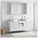 Set di Armadi da Bagno 4 pcs Bianco Legno ingegnerizzato - Foto miniatura 2