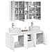 Set di Armadi da Bagno 4 pcs Bianco Legno ingegnerizzato - Foto miniatura 3