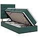Letto con contenitore e materasso Verde Scuro 100 x 200 cm - Foto miniatura 1