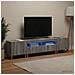 Mobile TV LED a 3 pezzi Sonoma grigio Legno ingegnerizzato - Foto miniatura 4