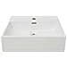 Lavandino Con Foro Rubinetto In Ceramica Bianca 51,5x38,5x15 Cm - Foto miniatura 3