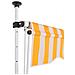 Tenda da Sole Retrattile Manuale 250cm Strisce Arancione Bianco - Foto miniatura 2