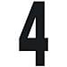 Numero4ades. T-6 8x3,5 Cm Nero - Foto miniatura 2