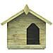 Cuccia Per Cane Da Esterno Tetto Apribile Legno Impregnato Fsc - Foto miniatura 2