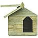 Cuccia Per Cane Da Esterno Tetto Apribile Legno Impregnato Fsc - Foto miniatura 5