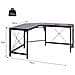Scrivania Angolare Spaziosa In Legno E Metallo, Nero - Foto miniatura 4