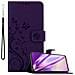 Custodia Compatibile Con Samsung Galaxy M52 5g In Lilla Scuro Fiore - Coperchio Protettivo In Design Floreale Con Chiusura Magnetica, Funzione Stand E Slot Per Carte - Foto miniatura 1