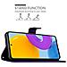 Custodia Compatibile Con Samsung Galaxy M52 5g In Lilla Scuro Fiore - Coperchio Protettivo In Design Floreale Con Chiusura Magnetica, Funzione Stand E Slot Per Carte - Foto miniatura 3