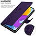 Custodia Compatibile Con Samsung Galaxy M52 5g In Lilla Scuro Fiore - Coperchio Protettivo In Design Floreale Con Chiusura Magnetica, Funzione Stand E Slot Per Carte - Foto miniatura 4