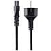 Cavo di Alimentazione CA da 3m, da Spina Schuko a C5 2.5A-250V, 18AWG, Cavo Elettrico di Ricambio per Alimentatori di Notebook, Monitor e Stampanti, Cavo di Alimentazione a Trifoglio - Foto miniatura 2