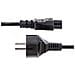 Cavo di Alimentazione CA da 3m, da Spina Schuko a C5 2.5A-250V, 18AWG, Cavo Elettrico di Ricambio per Alimentatori di Notebook, Monitor e Stampanti, Cavo di Alimentazione a Trifoglio - Foto miniatura 3
