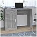 Scrivania Cassetto grigio sonoma 100x40x73cm Legno Multistrato - Foto miniatura 1