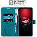 Cadorabo Custodia Compatibile Con Asus Rog Phone 5 In Blu Fiore - Coperchio Protettivo In Design Floreale Con Chiusura Magnetica, Funzione Stand E Slot Per Carte - Foto miniatura 2