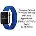 Cinturino Xl 785 Originale Braided String Per Apple Watch 1-2-3-4-5-6-7-se 42 44 45mm Blu - Foto miniatura 2