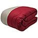 Trapunta Piumone Letto Invernale Imbottita 300gr Microfibra Double Face Bicolor 2 Piazze Bordeaux-tortora - Foto miniatura 2
