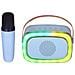 XR 8A01 MINI PARTY Altoparlante Portatile Karaoke Potenza 10 W Bluetooth con Cornice Disco Light Multicolore e Microfono Wireless - Blu - Foto miniatura 1