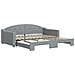 Divano Letto Con Letto Estraibile Grigio Chiaro 100x200 Tessuto - Foto miniatura 2