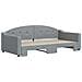 Divano Letto Con Letto Estraibile Grigio Chiaro 100x200 Tessuto - Foto miniatura 3
