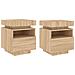 Comodini Con Luci Led 2pz Rovere Sonoma 40x39x48,5 Cm - Foto miniatura 2