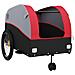 Rimorchio Da Bici Nero E Rosso 45 Kg In Ferro - Foto miniatura 7