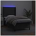 Giroletto a Molle con Materasso e LED Nero 90x190 cm Similpelle - Foto miniatura 5