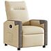 Poltrona Reclinabile In Tessuto Crema - Foto miniatura 2