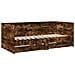 Divano Letto Con Cassetti Senza Materasso Rovere Fumo 90x200 Cm - Foto miniatura 3