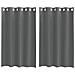 Tende In Voile Con Occhielli 2 Pz Grigio Scuro 140x175 Cm - Foto miniatura 2