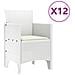 Set da Pranzo Giardino  13 Pezzi con Cuscini Polyrattan Bianco, Tavolo Giardino  Bianco 200x100x73 cm Polyrattan, Tavolo Giardino  Bianco 150x100x73 cm Polyrattan, Sedie Giardino  con Cuscini 4 pezzi Polyrattan Bianco - Foto miniatura 5