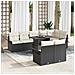 Set di 9 Pezzi di Sofa da Giardino con Cuscini Nero Polyrattan - Foto miniatura 2